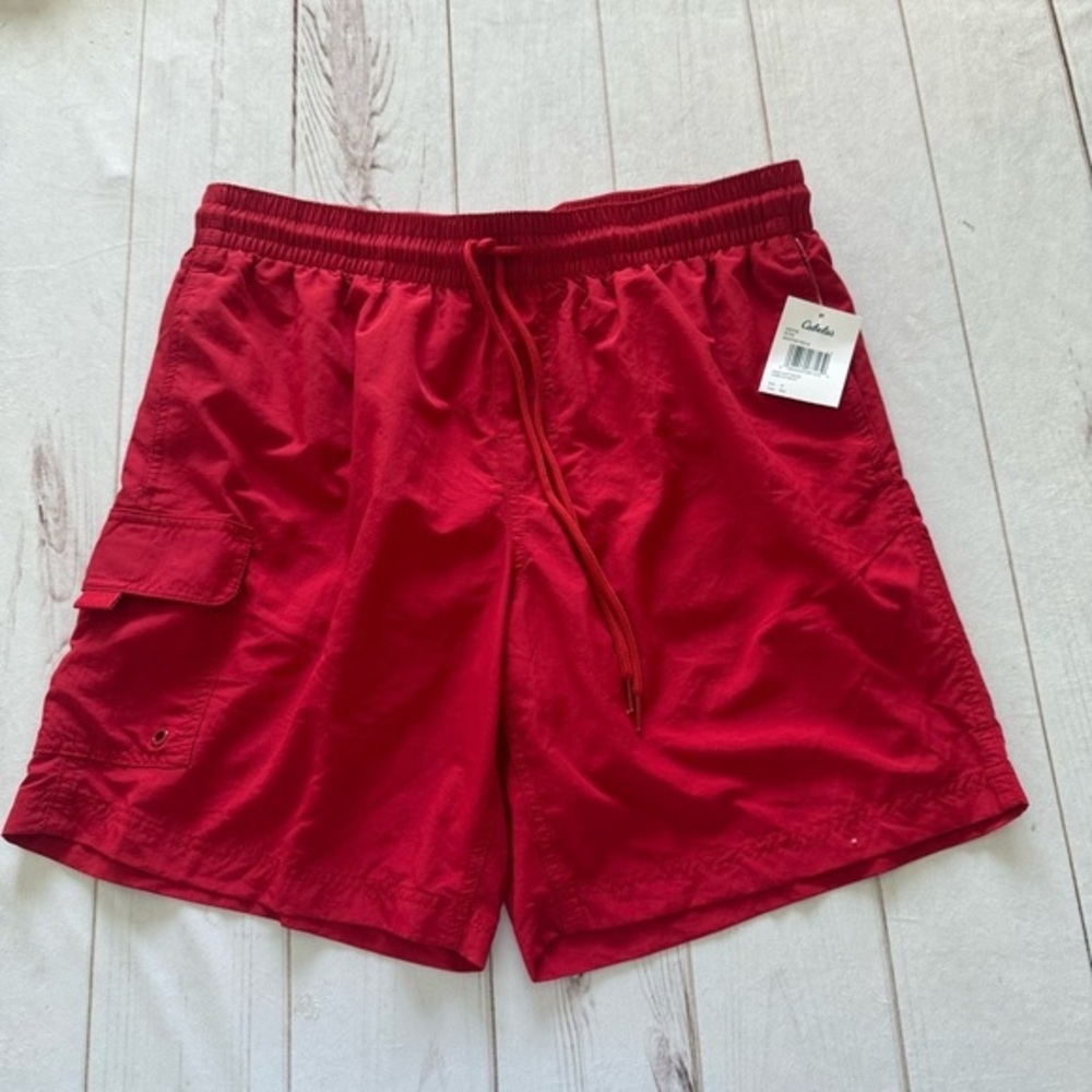 NWT Cabela's Red Swim Shorts